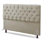 Cabeceira Cama Box Casal Queen Size Lylla 160cm Capitonê com Frame Sintético Bege - Desk Design