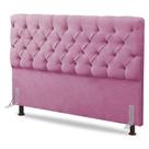 Cabeceira Cama Box Casal Queen Size Lylla 160cm Capitonê Com Frame Suede Rosa - Abmaza Cabeceira Cama Box Casal Queen Size Lylla 160cm Capitonê Com Frame Suede Rosa - Abmaza