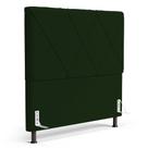 Cabeceira Cama Box Casal Queen Size Mel 160cm com Frame Veludo Verde - Desk Design