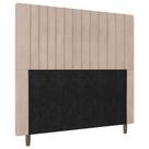 Cabeceira Cama Box Casal Queen Size Nala 160cm Suede Bege - Desk Design