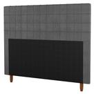Cabeceira Cama Box Casal Queen Size Parisis 160cm Suede Cinza - Desk Design