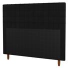 Cabeceira Cama Box Casal Queen Size Parisis 160cm Suede Preto - Desk Design Cabeceira Cama Box Casal Queen Size Parisis 160cm Suede Preto - Desk Design