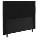 Cabeceira Cama Box Casal Queen Size Viena 160cm Suede Preto - Abmaza