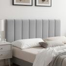 Cabeceira Cama Box Casal Veludo Luxo Painel Kit 7 Modulos Rose