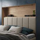 Cabeceira Cama Box Dubai/Capri Casal 140 x 55 cm Areia Suede