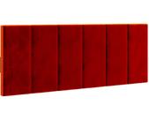 Cabeceira Cama Box Dubai/Capri Casal 140 x 55 cm Vermelho Suede