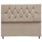 Cabeceira Cama Box Estofada Casal 140 cm Geovana Suede Bege
