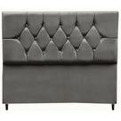 Cabeceira Cama Box Estofada King 195 Cm Geovana Suede Cinza