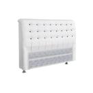 Cabeceira Cama Box Estofada King King Dama Plus Courano Branco/Preto - Simbal