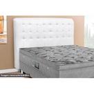Cabeceira Cama Box Estofada Queen Queen Dama Plus Courano Branco - Simbal Cabeceira Cama Box Estofada Queen Queen Dama Plus Courano Branco - Simbal