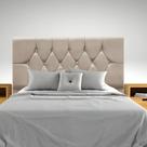 Cabeceira Cama Box Estofada Queen Size 160 Cm Suede Isabela Bege