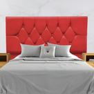 Cabeceira Cama Box Estofada Solteirão 100 Cm Suede Isabela Vermelho