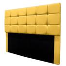 Cabeceira Cama Box Estofada Solteiro 90 Cm Bianca Suede amarelo
