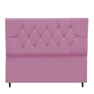 Cabeceira Cama Box Estofada Solteiro 90 Cm Suede Bruna Cor:rosa