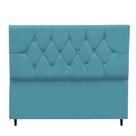 Cabeceira Cama Box Estofada Solteiro 90 Cm Suede Isabela azul Turquesa