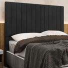 Cabeceira Cama Box King 193cm Estofada Plutus Veludo Preto Z04 - Mpozenato