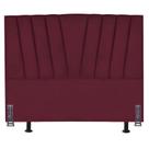 Cabeceira Cama Box King 195 Cm Ludmilla Em Suede Com Frame Cor:bordô Cabeceira Cama Box King 195 Cm Ludmilla Em Suede Com Frame Cor:bordô