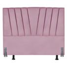 Cabeceira Cama Box King 195 Cm Ludmilla Em Veludo Com Frame Rosa Cabeceira Cama Box King 195 Cm Ludmilla Em Veludo Com Frame Rosa