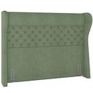 Cabeceira Cama Box King 195 cm P05 Madrid Bouclê Oliva - Lyam Decor Cabeceira Cama Box King 195 cm P05 Madrid Bouclê Oliva - Lyam Decor