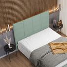 Cabeceira Cama Box King 195 cm Roma W01 Linho Verde Menta - Lyam Decor
