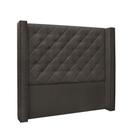 Cabeceira Cama Box King 195cm e Recamier Vicenza Suede S04 Cor Cinza