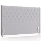 Cabeceira Cama Box King 195cm Estofada Frizza P05 Veludo Cinza - Lyam Decor