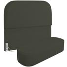 Cabeceira Cama Box King 195cm Lanna com Puff Recamier Doha W01 Linho Verde Musgo - Lyam Decor Cabeceira Cama Box King 195cm Lanna com Puff Recamier Doha W01 Linho Verde Musgo - Lyam Decor