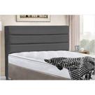 Cabeceira Cama Box King 195cm Turim Suede Cinza - DS Estofados