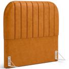 Cabeceira Cama Box King Estofada Orgânica 195cm Alice W01 material sintético Whisky - Lyam Decor
