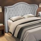 Cabeceira Cama Box King Monarque para Quarto em Linho Bege Claro Larbelle