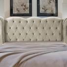 Cabeceira Cama Box King Size Estofada Luxo Madeira Safira