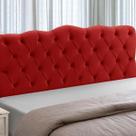 Cabeceira Cama Box King Size Estofada Madeira Atena