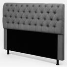 Cabeceira Cama Box King Size Sarah 195cm com Frame Linho Cinza - Desk Design