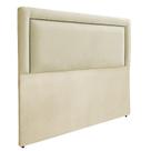 Cabeceira Cama Box Premium Almofadada Lisa Luxo Suede RBL
