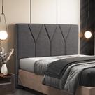 Cabeceira Cama Box Queen 160 cm Aurora W01 Linho Cinza Escuro Lyam Decor
