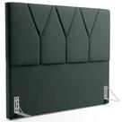 Cabeceira Cama Box Queen 160 cm Aurora W01 Linho Verde Musgo - Lyam Decor