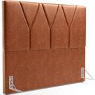 Cabeceira Cama Box Queen 160 cm Aurora W01 material sintético Camel - Lyam Decor