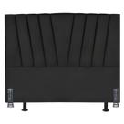 Cabeceira Cama Box Queen 160 Cm Ludmilla Em Suede Com Frame Cor:preto