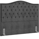 Cabeceira Cama Box Queen 160 cm P05 Grécia Linho Cinza Escuro Lyam Decor