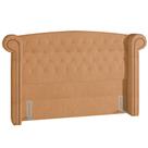 Cabeceira Cama Box Queen 160 cm P05 Sofia Bouclê Mostarda - Lyam Decor