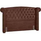 Cabeceira Cama Box Queen 160 cm P05 Sofia material sintético Marrom - Lyam Decor