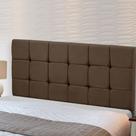 Cabeceira Cama Box Queen 1,60 Estofada Julia Sued Marrom Castor Star Confort