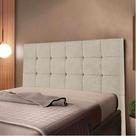 Cabeceira Cama Box Queen 1,60 Estofada Suede BegeJulia Star Confort