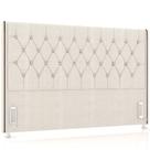 Cabeceira Cama Box Queen 160cm Estofada Frizza P05 Linho Creme - Lyam Decor Cabeceira Cama Box Queen 160cm Estofada Frizza P05 Linho Creme - Lyam Decor