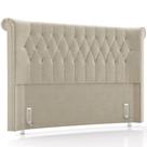 Cabeceira Cama Box Queen 160cm Estofada Meora P05 Veludo Bege - Lyam Decor Cabeceira Cama Box Queen 160cm Estofada Meora P05 Veludo Bege - Lyam Decor