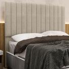 Cabeceira Cama Box Queen 160cm Estofada Plutus Linho Bege Z04 - Mpozenato