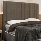 Cabeceira Cama Box Queen 160cm Estofada Plutus Linho Marrom Z04 - Mpozenato