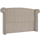 Cabeceira Cama Box Queen Com Tachas 160 Cm Sofia P05 Linho Creme - Lyam Decor