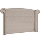 Cabeceira Cama Box Queen com Tachas 160 cm Sofia P05 Linho Cru - Lyam Decor Cabeceira Cama Box Queen com Tachas 160 cm Sofia P05 Linho Cru - Lyam Decor