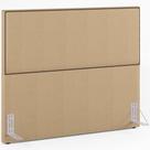 Cabeceira Cama Box Queen Com Tachas 160 cm Vicenza L02 Linho Bege Escuro - Lyam Decor